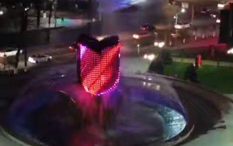 Главный фонтан Шымкента «Тюльпан» преобразился