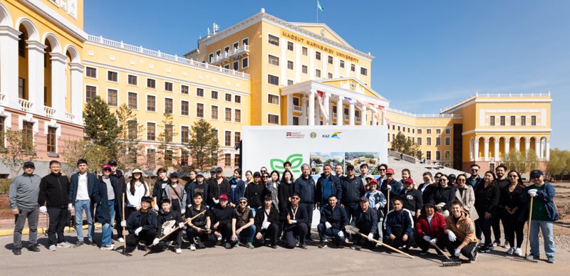 «Таза Қазақстан»: в MNU начали строительство нового сквера «Таза Қазақстан»: в MNU начали строительство нового сквера