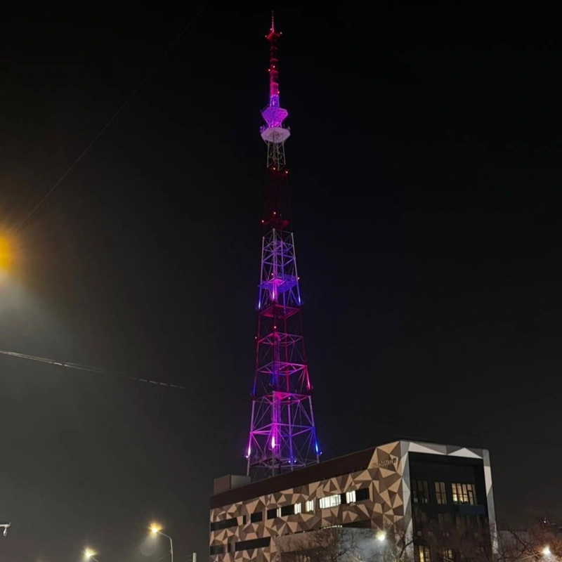 Тәуелсіздік күніне орай Алматыдағы телемұнара жаңа реңке боялды