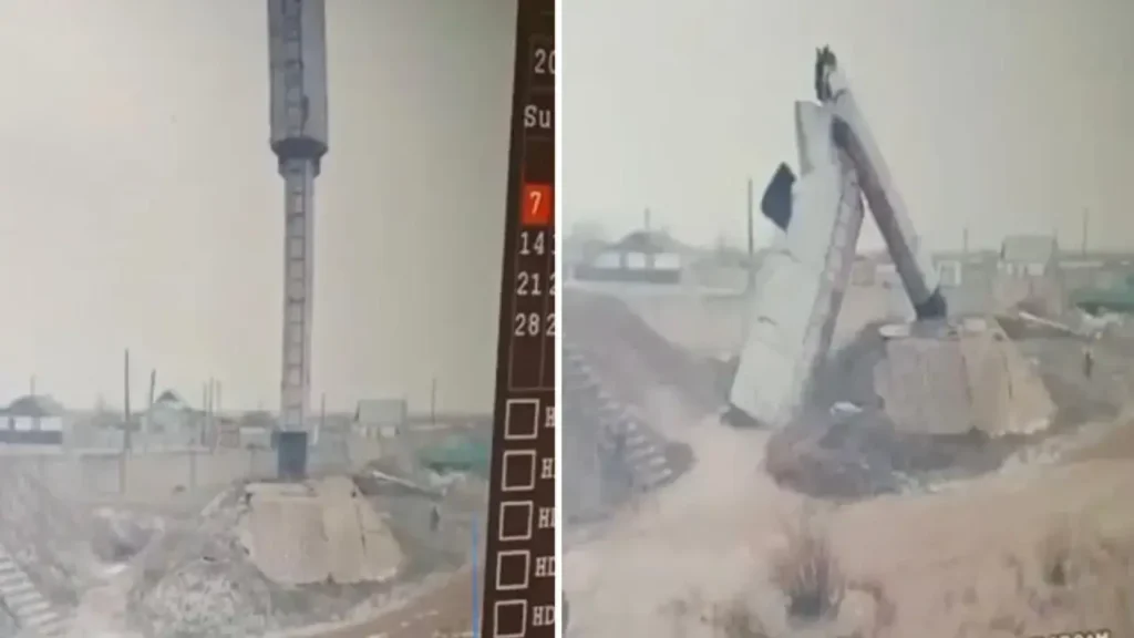 Водонапорная башня упала в ЗКО, сельчане остались без воды и света