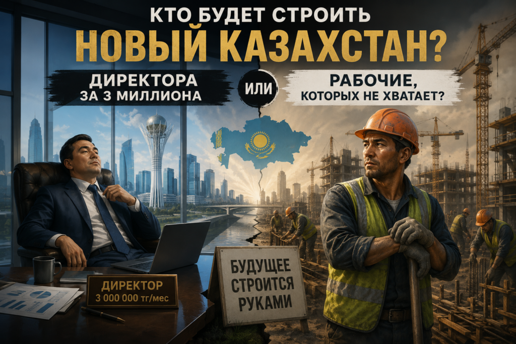 Кто будет строить Новый Казахстан? Директора за 3 миллиона или рабочие, которых не хватает?
